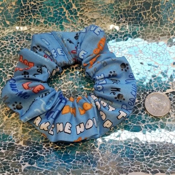 ADOPT, DON'T SHOP Fabric Hair Scrunchie Ponytail - Picture 1 of 2